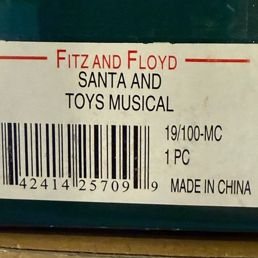 Fitz and Floyd charming santa